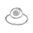 Bague Argent 925 et Zirconium Spirale