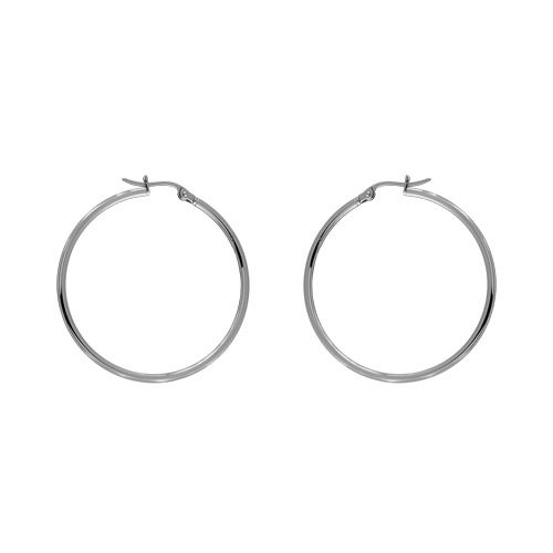 Créoles Acier 316L Fil 2 mm Diam. 40 mm