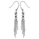 Boucles d'oreilles Acier 316 L Crochet Spirale Multi-Chainettes