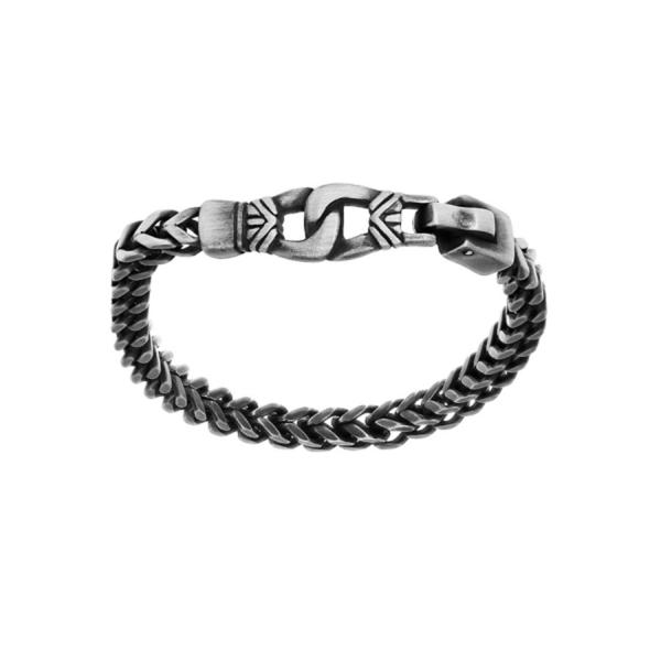 Bracelet Acier 316 L Maille Patinée 21 cm