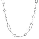 Collier Acier 316 L Motifs Géométriques Ronds et Rectangles