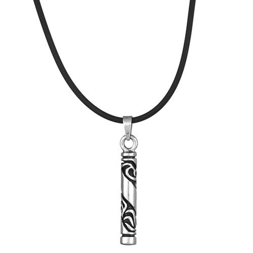 Collier Homme Acier 316 L et Caoutchouc Totem Tribal