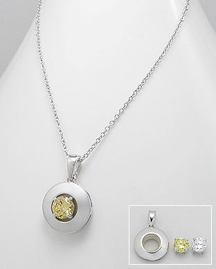 Collier Argent 925 + Duo Zirconium Interchangeable