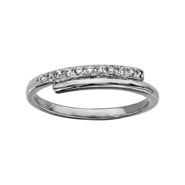 Bague Argent 925 Bâton Zirconium Sertis