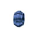 Charms Acier 316L Forme Godron Bleu