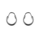 Boucles d'oreilles Argent 925 Créole Tube 2 mm Diam. 11 mm