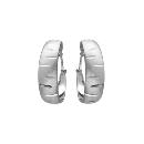 Boucles d'oreilles Argent 925 Créole Striée 20 mm