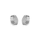 Boucles d'oreilles Argent 925 Petits Anneaux Entremêlés