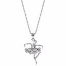 Collier Argent 925 Pendentif Danseuse avec Zirconium Sertis