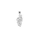 Pendentif Argent 925 Moyenne Carte Corse avec Villes