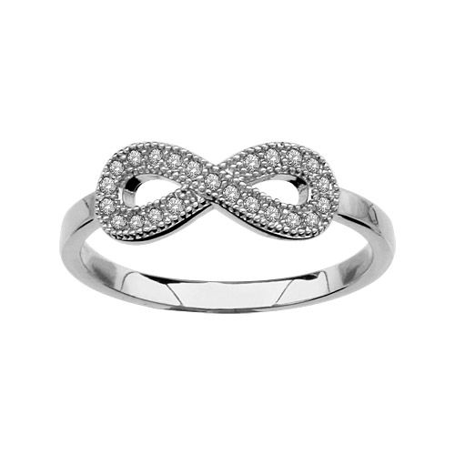 Bague Argent 925 et Zirconium Symbole Infini