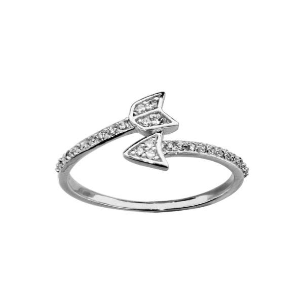 Bague Argent 925 Flèche Zirconium Sertis