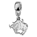 Charms Argent 925 Suspendu Taureau 