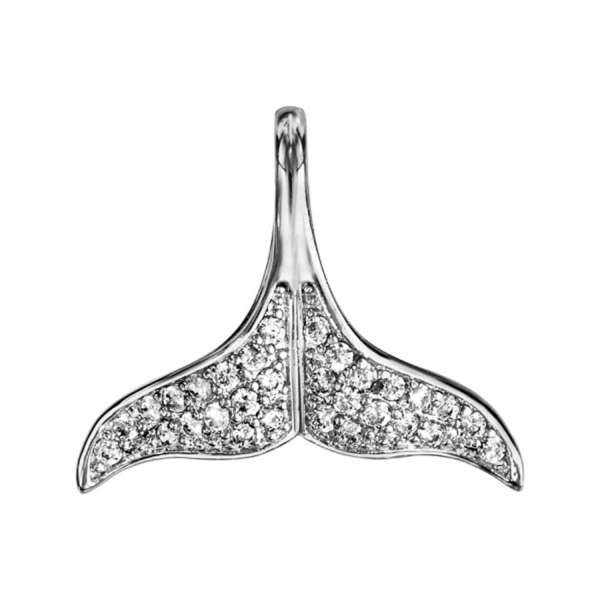 Pendentif Argent 925 Queue de Baleine avec Zirconium