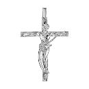 Pendentif Argent 925 Croix Rock Brillante 50 mm