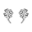 Boucles d'oreilles Acier 316 L Enfant Fleur avec Zirconium