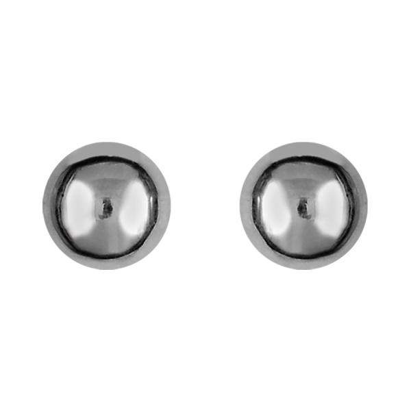 Boucles d'oreilles Acier 316 L Boule Lisse 5 mm