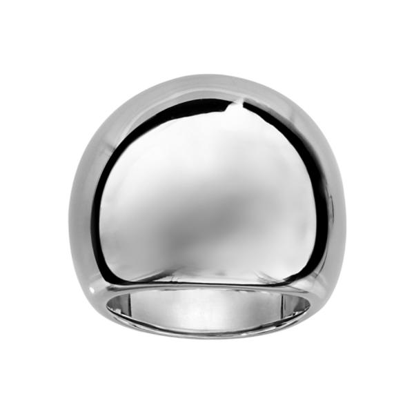 Bague Acier 316 L Gros Jonc Bombé Lisse