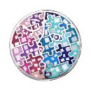 Pendentif Acier 316 L Rond avec Nacre Résine Multicolore