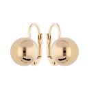 Boucles d'oreilles Plaqué Or Dormeuse Boule 12 mm
