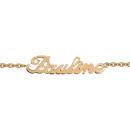 Bracelet Plaqué Or Maille Forçat 2 mm + Prénom Découpé Anglaise