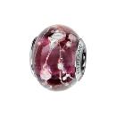 Charms Argent 925 Perle Murano Violet et Fil