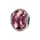 Charms Argent 925 Perle Murano Violet et Fil