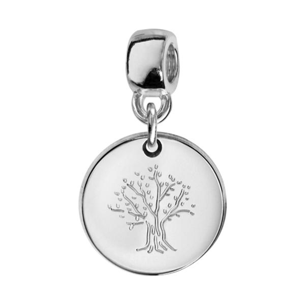 Charms Argent 925 Suspendu Rond Arbre de Vie