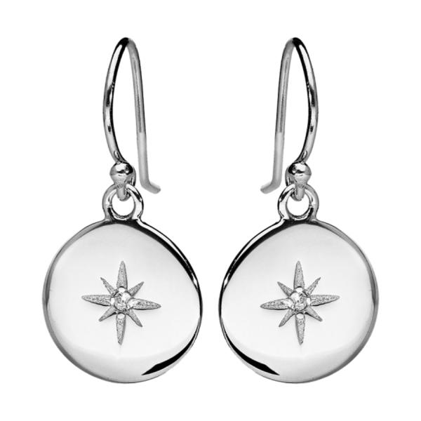 Boucles d'oreilles Argent 925 Double Rang Etoile Zirconium  