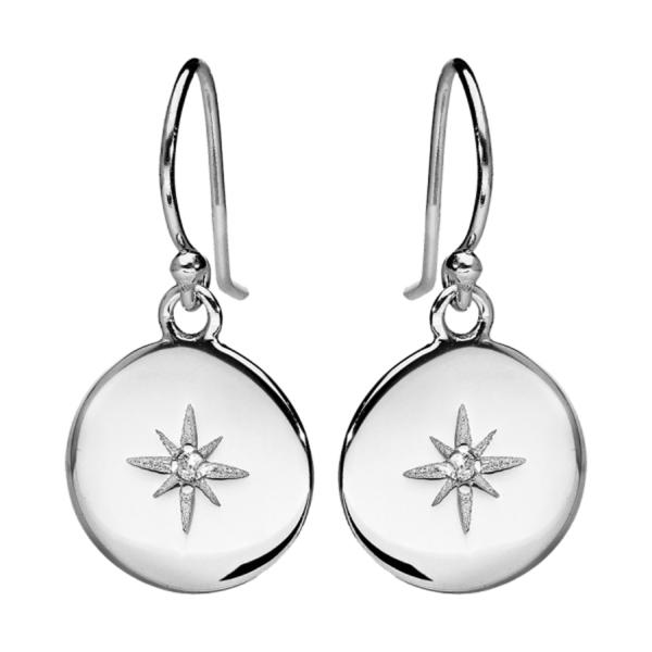 Boucles d'oreilles Argent 925 Double Rang Etoile Zirconium  