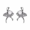 Boucles d'oreilles Argent 925 Danseuse avec Zirconium Sertis