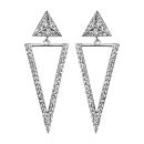 Boucles d'oreilles Argent 925 Triangle avec Zirconium Sertis