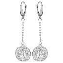 Boucles d'Oreilles Argent 925 Rondelle Motif Découpé