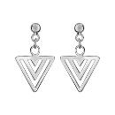 Boucles d'Oreilles Argent 925 Forme 3 Triangles