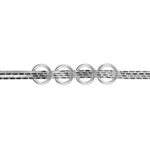 Bracelet Argent 925 4 Fils + 4 Cercles