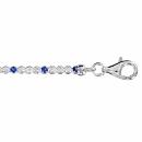 Bracelet Argent 925 Tennis Zirconium Sertis Blanc et Bleu