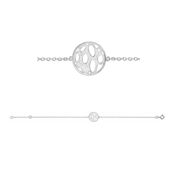 Bracelet Argent 925 Motif Rond Ajouré