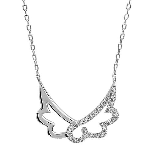 Collier Argent 925 et Zirconium Ailes d'Ange