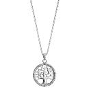 Collier Argent 925 Pendentif Arbre de Vie Entourage Zirconium Sertis 