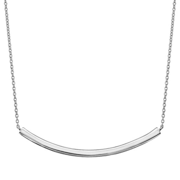 Collier Argent 925 Barre Bombée Lisse