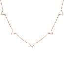 Collier Argent 925 Dorure Rose 5 Motif V