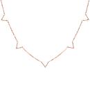 Collier Argent 925 Dorure Rose 5 Motif V