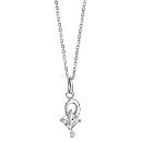 Collier Argent 925 Motif Carré et Goutte Ajouré Zirconium Sertis