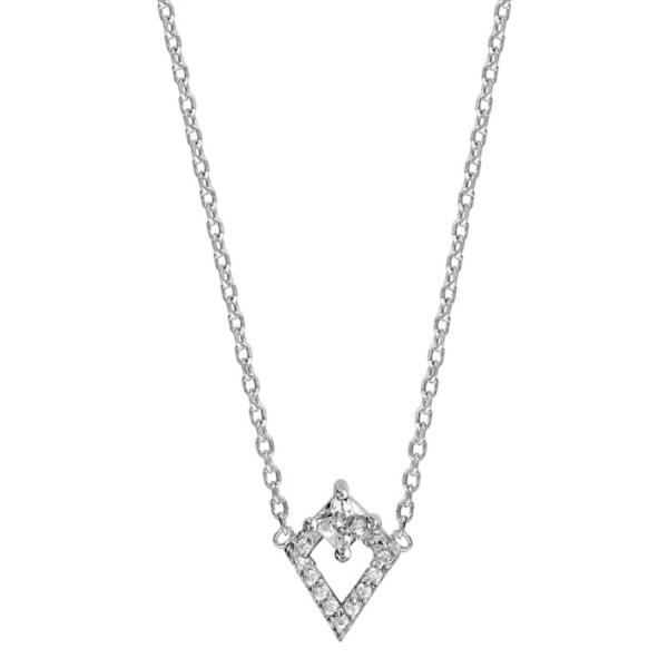 Collier Argent 925 Losange avec Zirconium Sertis