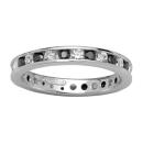 Bague Argent 925 Style Alliance Rail Zirconium Bicolore