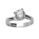 Bague Argent 925 et Solitaire Zirconium