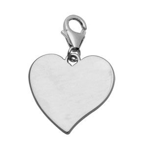 Charms Argent 925 Coeur à Graver