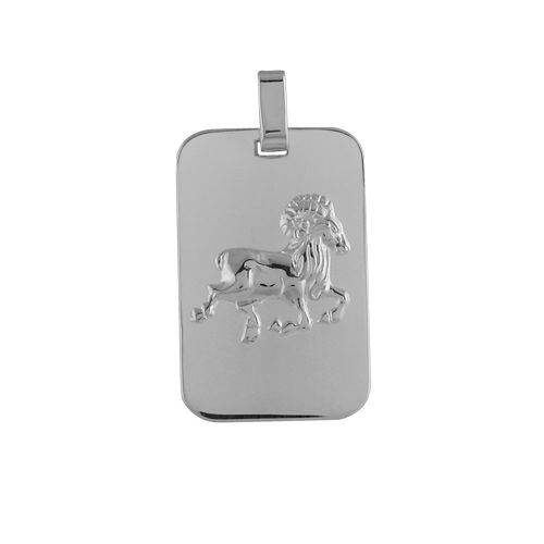 Pendentif Argent 925 Zodiaque Plaque GI Bélier