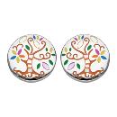 Boucles d'oreilles Acier 316 L Arbre de Vie Multi Couleur et Nacre 