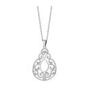 Collier Acier 316 L Pendentif Spirale Ajouré Partie Granité